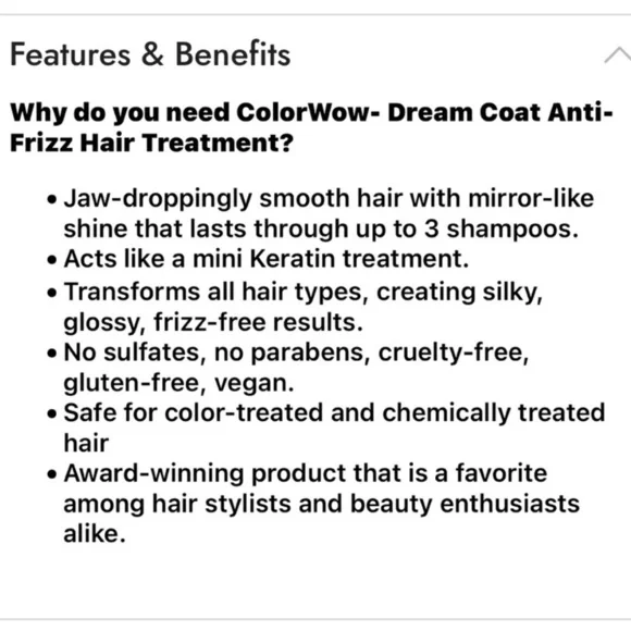 WOW Dream Coat Supernatural Spray - Color WOW 50 ml/ 1.7 fl oz - Picture 10 of 10